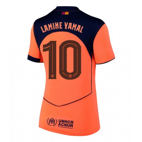 Stroje piłkarskie Barcelona Lamine Yamal #10 Koszulka Trzeciej dla damskie 2025-26 Krótki Rękaw